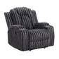 Phyllis Gray Corduroy Recliner 8348DGY-1