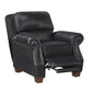 Remington Black Leather Push Back Recliner