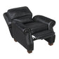 Remington Black Leather Push Back Recliner