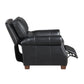 Remington Black Leather Push Back Recliner