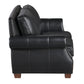 Remington Black Genuine Leather 2 Pc Sofa Set