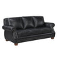 Remington Black Genuine Leather 2 Pc Sofa Set