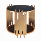Tanquin Black Glass Gold Finish End Table