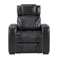 Apex Black Leather Power Recliner