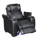 Apex Black Leather Power Recliner