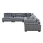 8555GY Modular 5 Pc Gray Sectional
