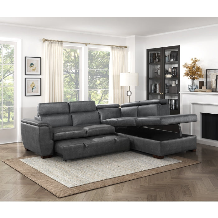 Barre 8567GY Gray Sectional Pull-Out Bed