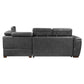 Barre 8567GY Cama extraíble seccional gris