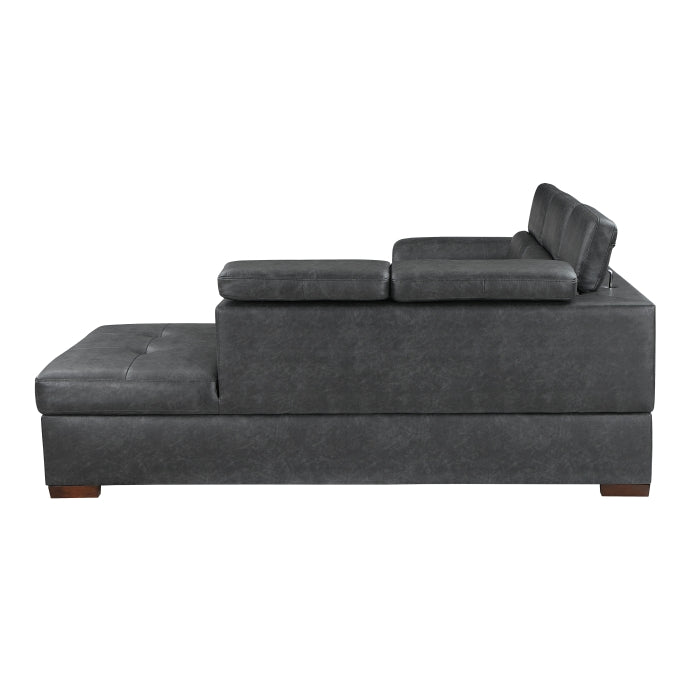 Barre 8567GY Gray Sectional Pull-Out Bed