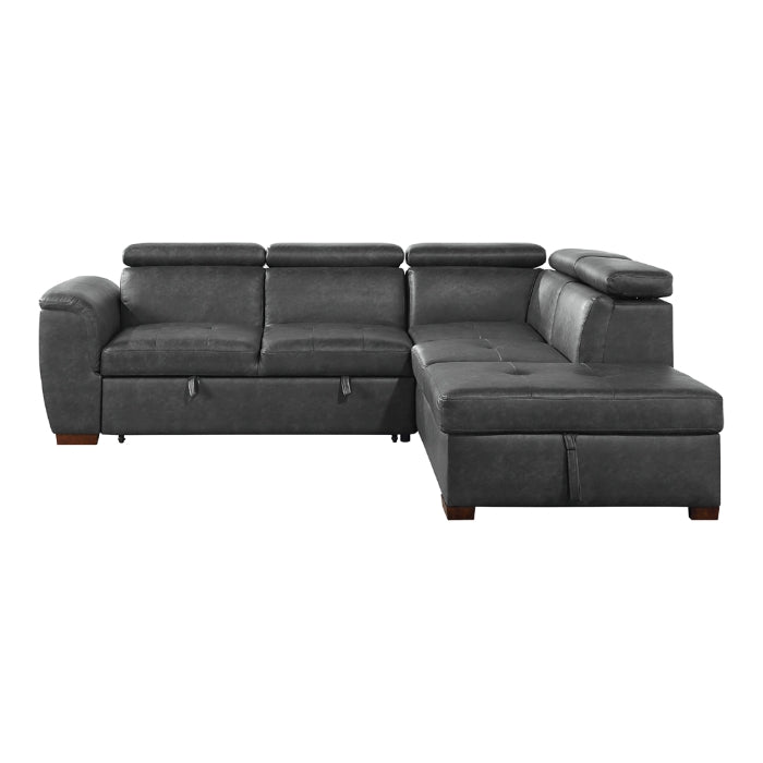 Barre 8567GY Gray Sectional Pull-Out Bed