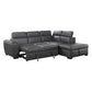 Barre 8567GY Gray Sectional Pull-Out Bed