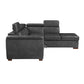 Barre 8567GY Gray Sectional Pull-Out Bed