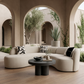 Lucena Outdoor Oyster Olefin Curved Sectional