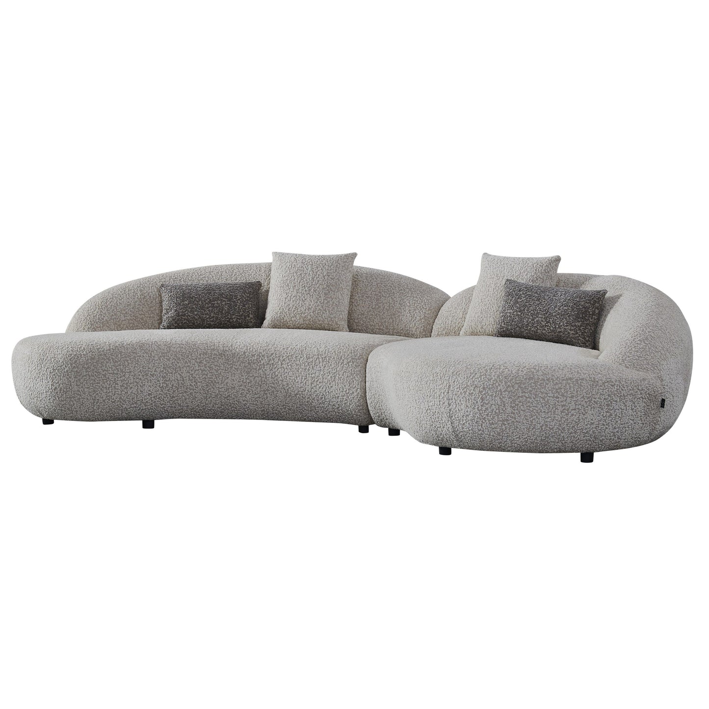 Delvan Beige Right Facing Chaise Sectional