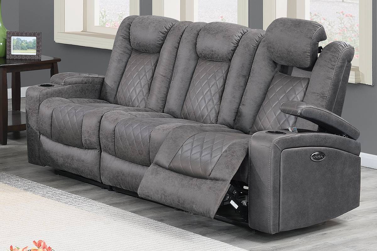 Poundex F86323 Power Sofa & Loveseat