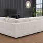 Nadine Beige Corduroy Corner Sectional 89160