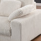 Nadine Beige Corduroy Corner Sectional 89160