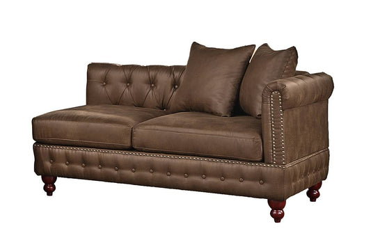 Poundex F8945 Sectional Set - Dark Coffee Leatherette