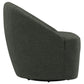 Leon Barrel Hunter Green Accent Swivel Chair