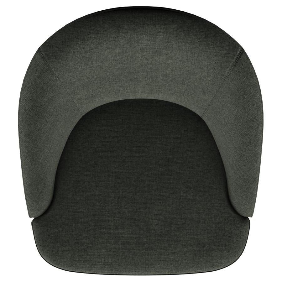 Leon Barrel Hunter Green Accent Swivel Chair