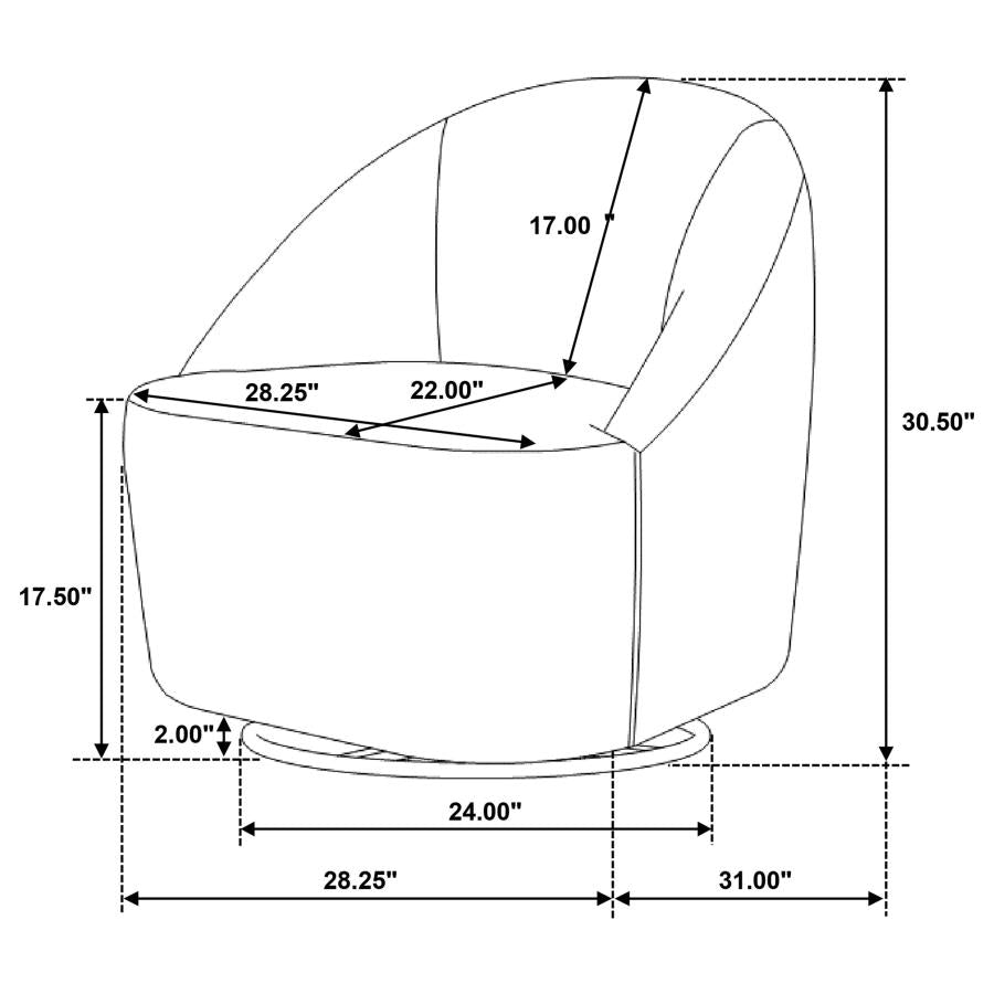 Leon Barrel Hunter Green Accent Swivel Chair