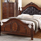 F9142 Poundex Four Post Bed - Faux Leather Headboard