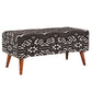 Cababi Tribal Fabric Upholstered Storage Bench Orange & Beige