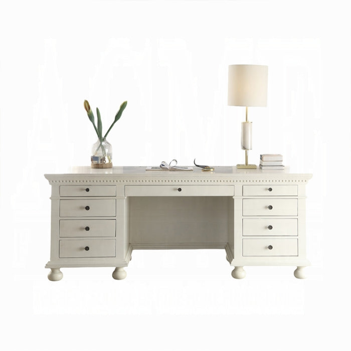 Acme Gustave Cream Finish Executive Desk