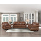 Attleboro Top Grain Leather Sofa & Love