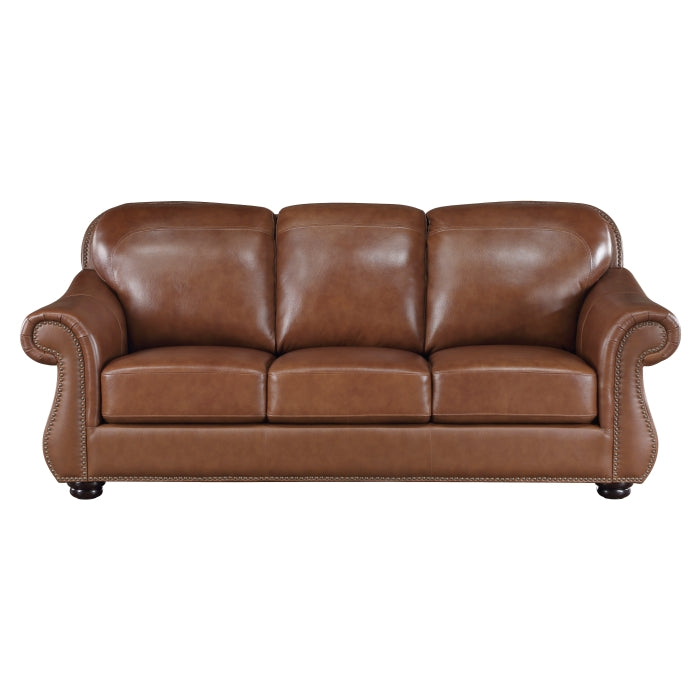 Attleboro Top Grain Leather Sofa & Love