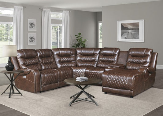 Putnam 6 Pc Power Microfiber Sectional by Homelegance
