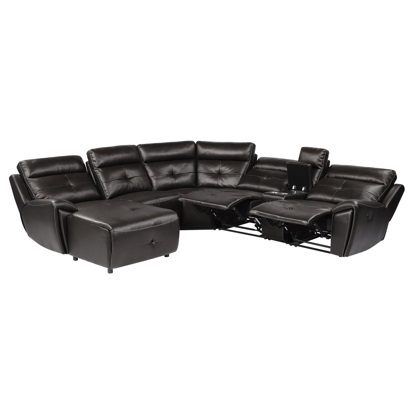 Avenue 6 Pc Modular Faux Leather Sectional by Homelegance