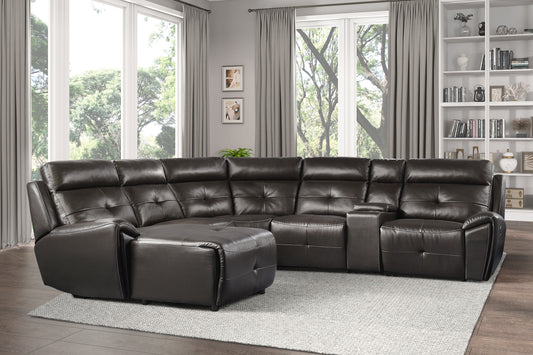 Avenue 6 Pc Modular Faux Leather Sectional by Homelegance