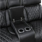Fairway Black 2 Pc Living Room Set - Power Recliners