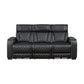 Fairway Black 2 Pc Living Room Set - Power Recliners