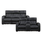 Fairway Black 2 Pc Living Room Set - Power Recliners