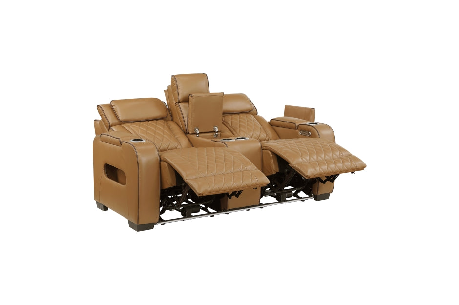 Fairway Tan Sofa & Loveseat Power Recliners