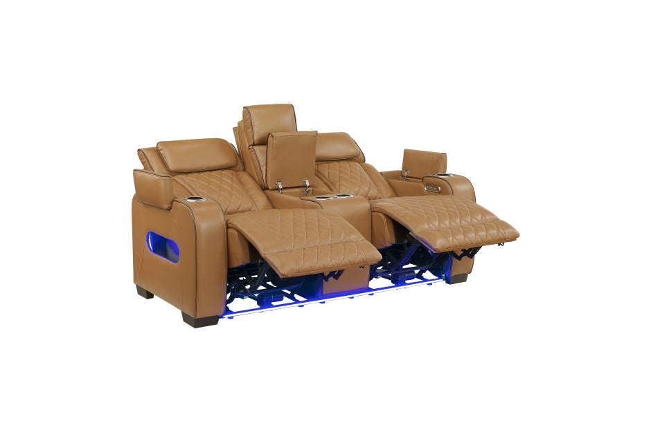 Fairway Tan Sofa & Loveseat Power Recliners