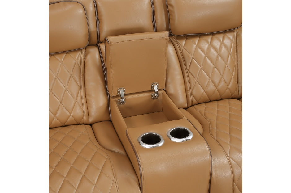 Fairway Tan Sofa & Loveseat Power Recliners