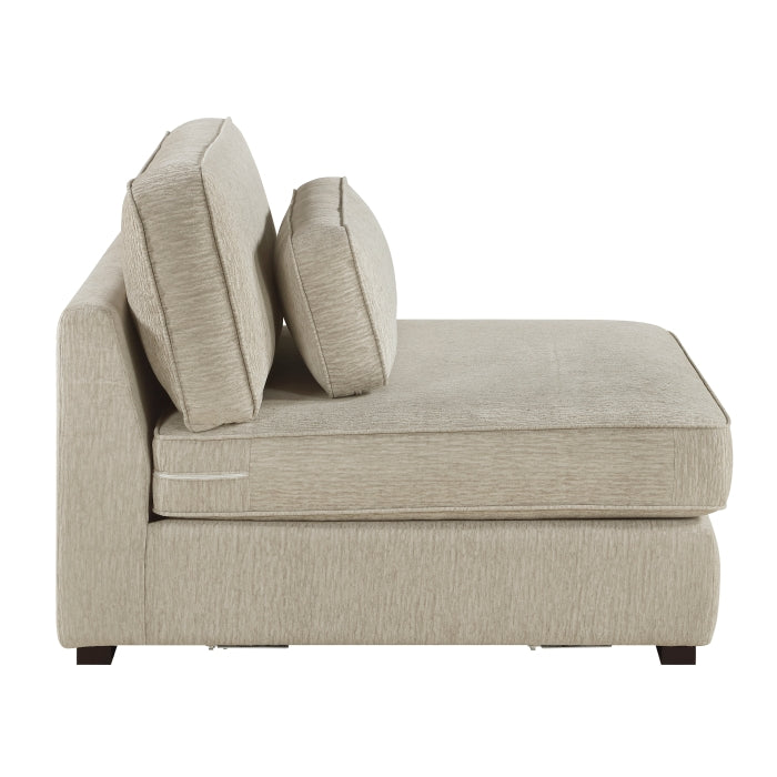 Mila 5 Pc Modular Sectional Pewter Chenille