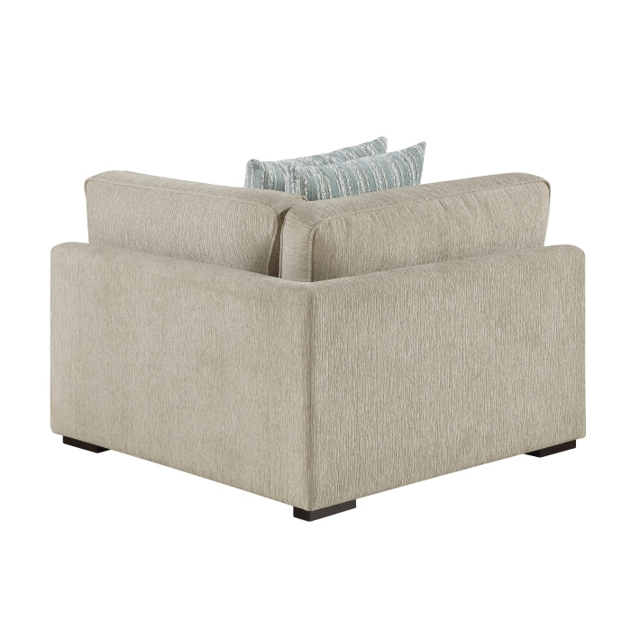 Mila 5 Pc Modular Sectional Pewter Chenille