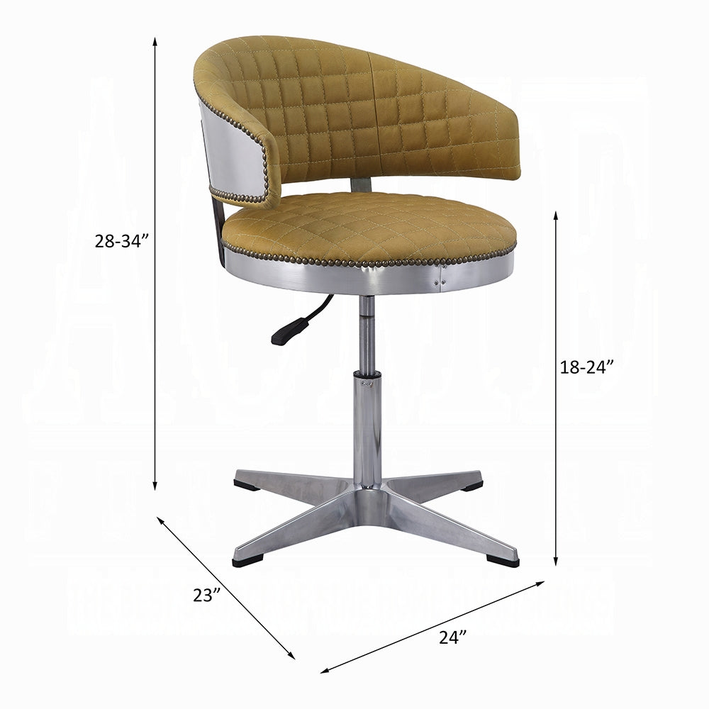 Brancaster 96470 Leather Swivel Bar Stool
