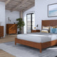 Flynn 4 Pc Bedroom Collection by Alpine Furniture - Acorn Finish