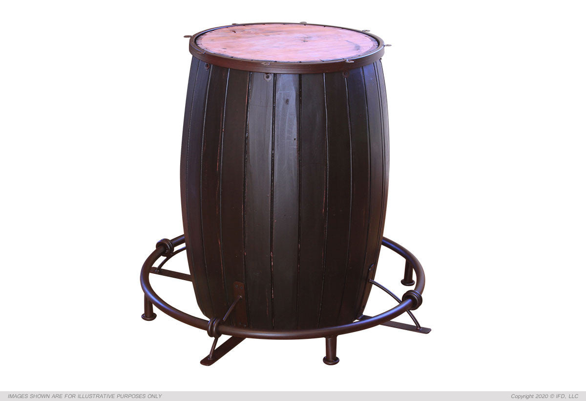 Bistro Barrel Juego de comedor de 5 piezas envejecido a mano