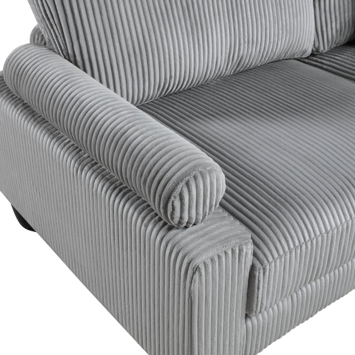 Robstown Modular Gray Corduroy Sectional