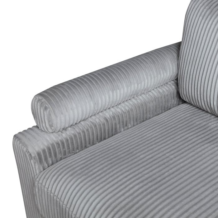 Robstown Modular Gray Corduroy Sectional