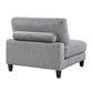 Robstown Gray Corduroy Armless Chair 9688GY-AC