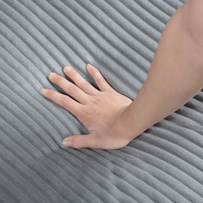 Robstown Gray Corduroy Armless Chair 9688GY-AC