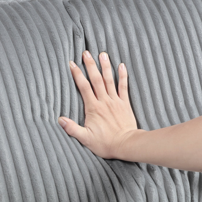 Robstown Gray Corduroy Armless Chair 9688GY-AC