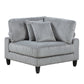 Robstown Gray Corduroy Corner Chair 9688GY-CR